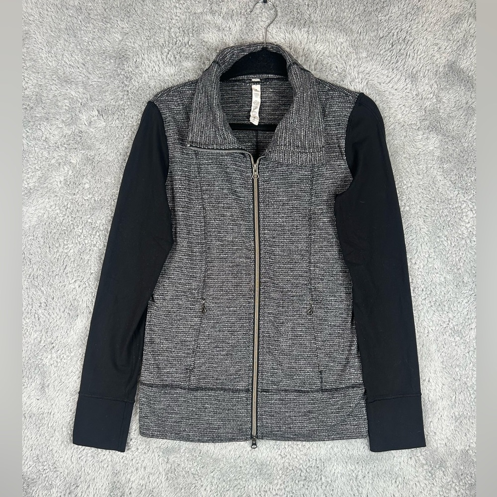 LULULEMON Daily Yoga Coco Pique Black Jacket  Women’s, Size 6